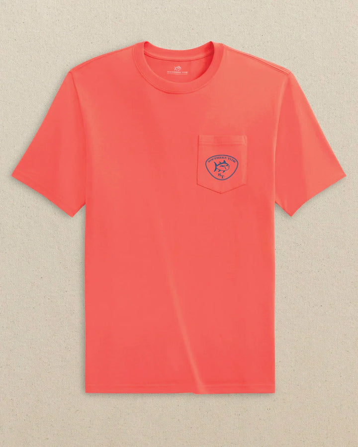 Southern Tide Beach Lure Short Sleeve T-shirt: Orange Blossom