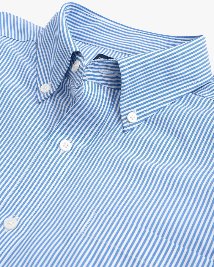 Southern Tide Bengal Stripe brrr°® Intercoastal Sport Shirt: Cobalt Blue