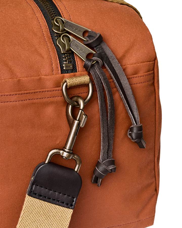 Filson Small Tin Cloth Duffle Bag: Rust