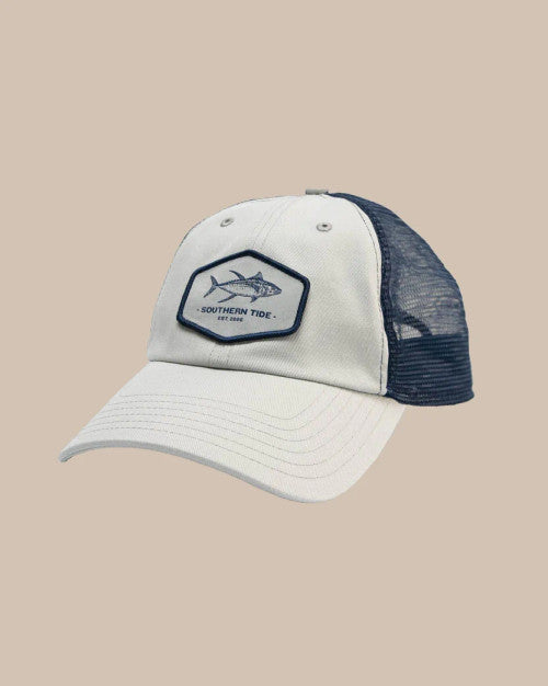 Southern Tide Big Tuna Trucker Hat: Light Grey