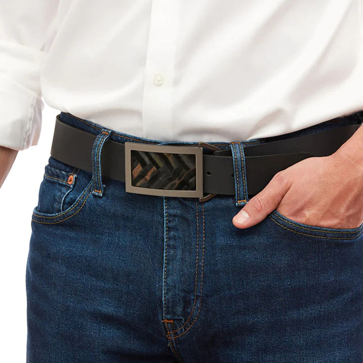 Brackish Black Jack Belt: Turkey Feathers