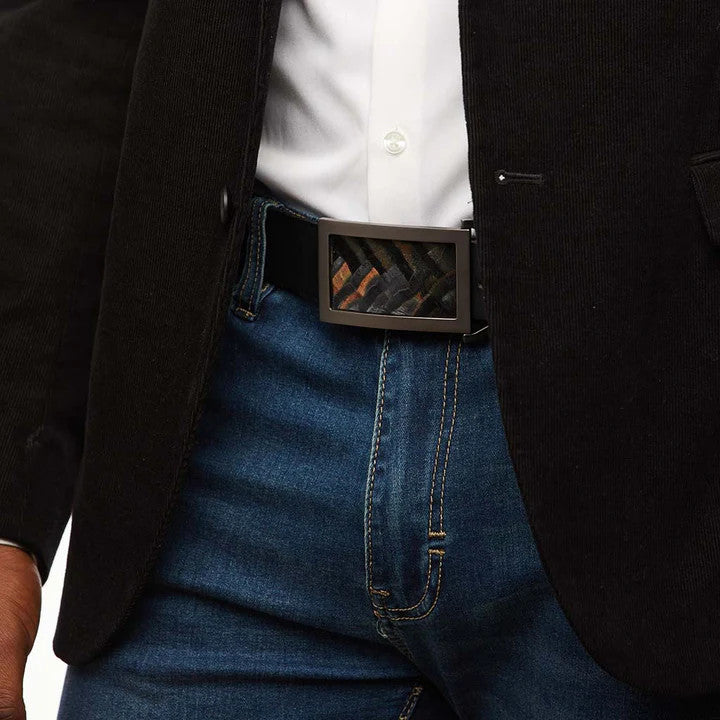 Brackish Black Jack Belt: Turkey Feathers