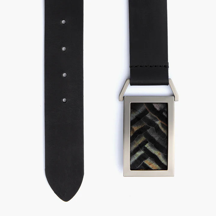 Brackish Black Jack Belt: Turkey Feathers