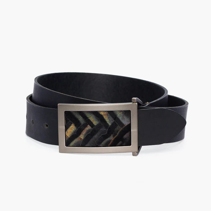 Brackish Black Jack Belt: Turkey Feathers