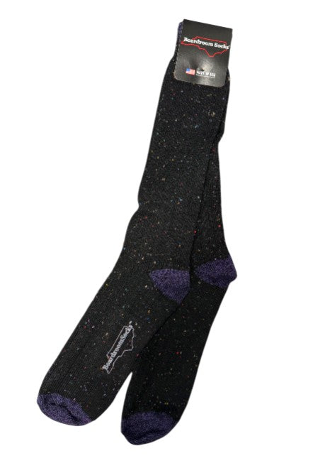 Boardroom Socks: Black Tweed