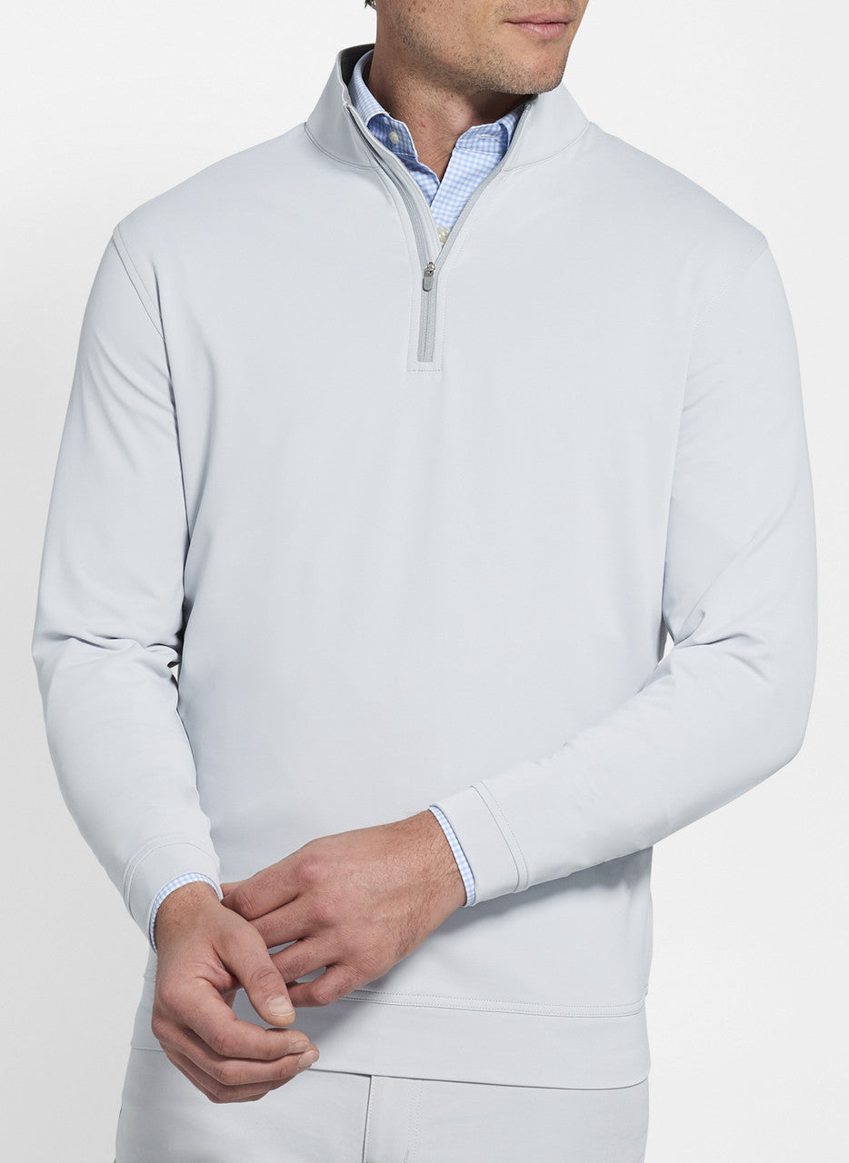 Peter Millar Perth Performance Quarter-Zip: British Grey