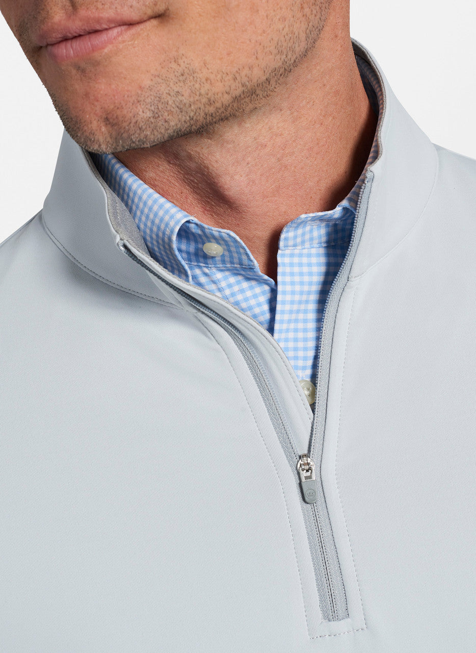 パインハースト　PETER MILLAR グレー ナイロンジャケット Peter Millar Perth Performance Quarter-Zip: British Grey