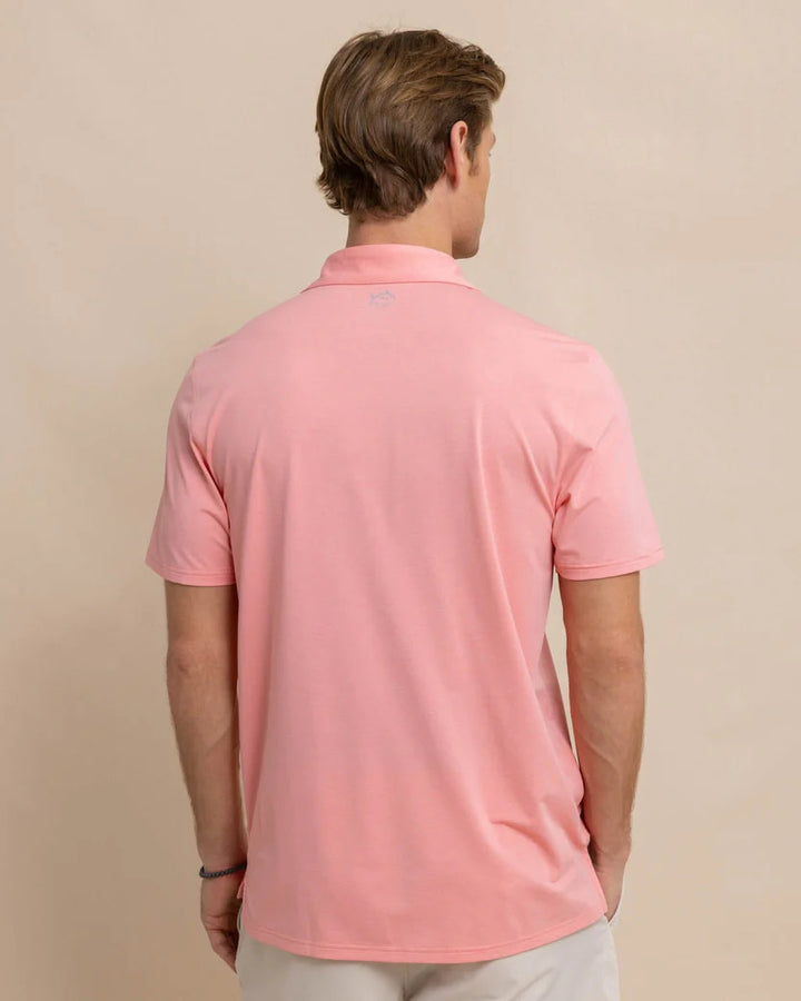 Southern Tide brrr°®-eeze Heather Performance Polo Shirt: Flamingo Pink