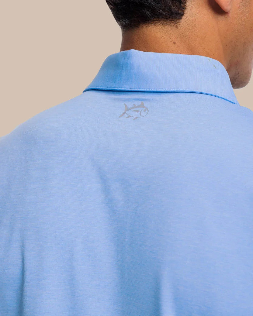 Southern Tide brrr°®-eeze Heather Performance Polo Shirt: Ocean Channel