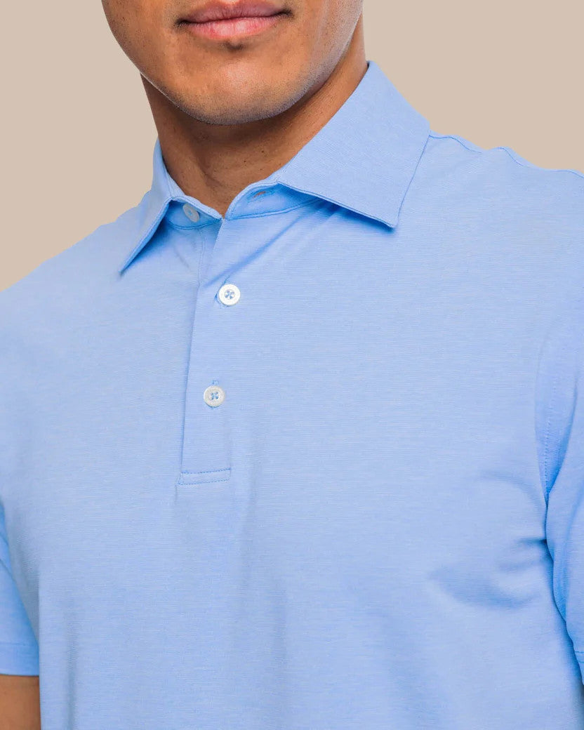 Southern Tide brrr°®-eeze Heather Performance Polo Shirt: Ocean Channel