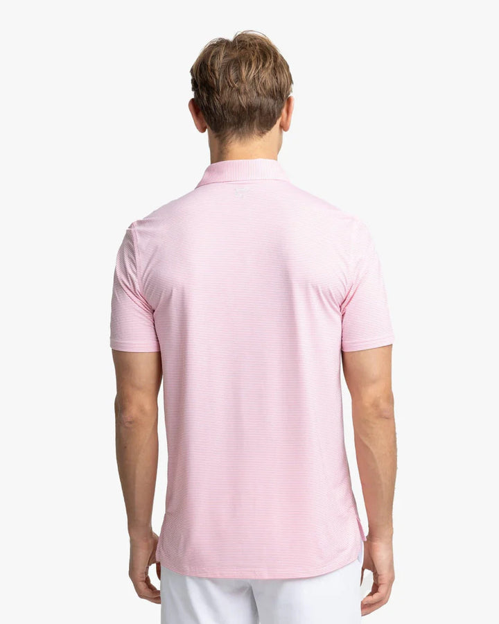 Southern Tide brrr°-eeze Meadowbrook Stripe Polo: Geranium Pink