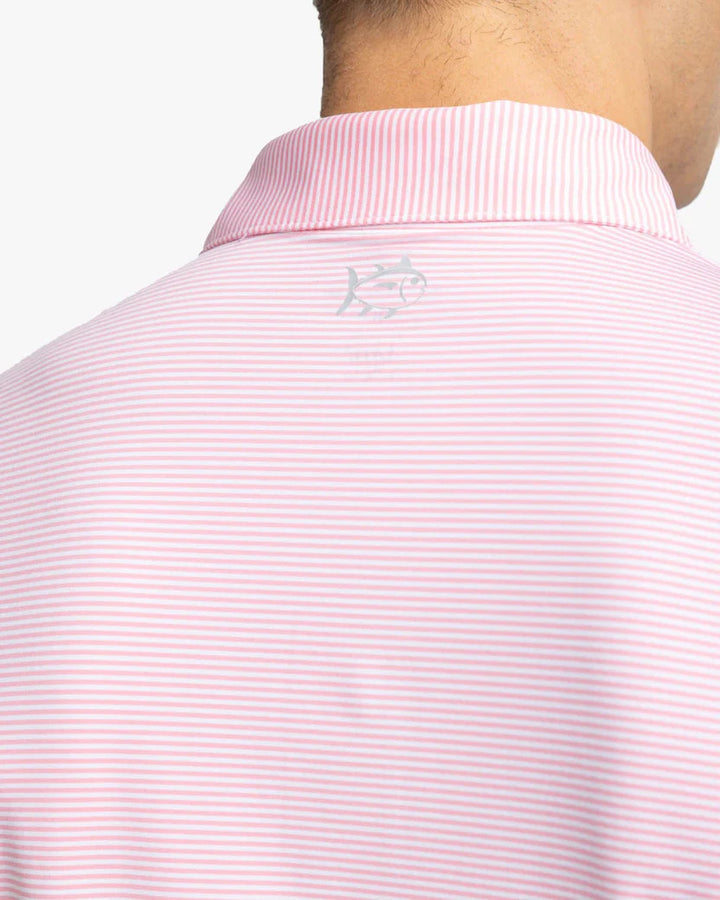 Southern Tide brrr°-eeze Meadowbrook Stripe Polo: Geranium Pink