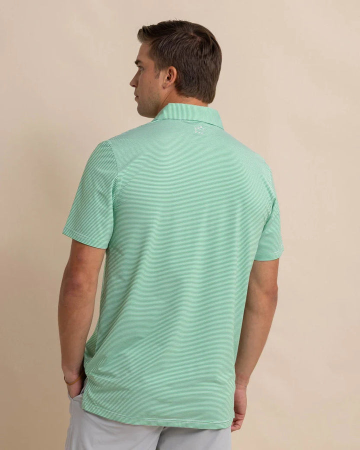 Southern Tide brrr°-eeze Meadowbrook Stripe Polo: Lawn Green