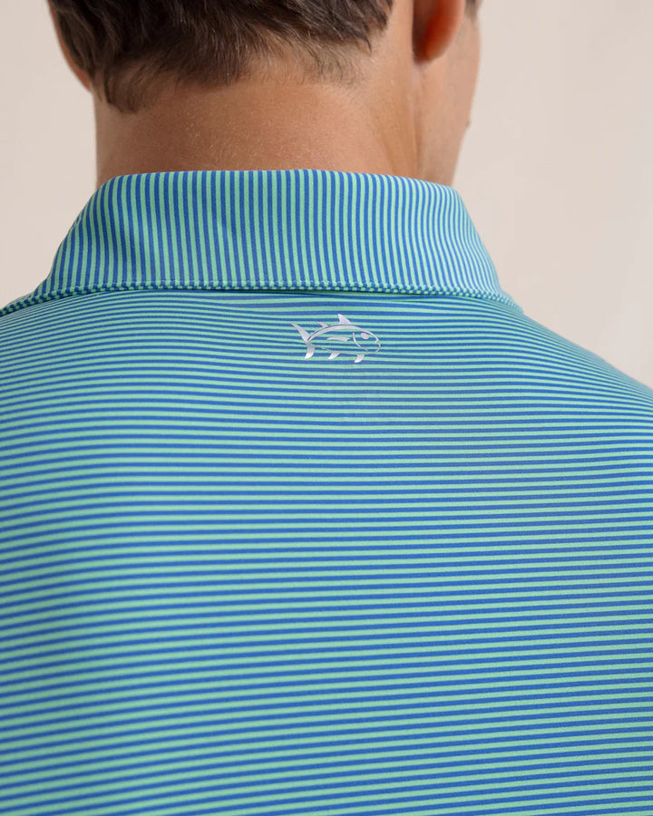 Southern Tide brrr°-eeze Meadowbrook Stripe Polo: Parakeet