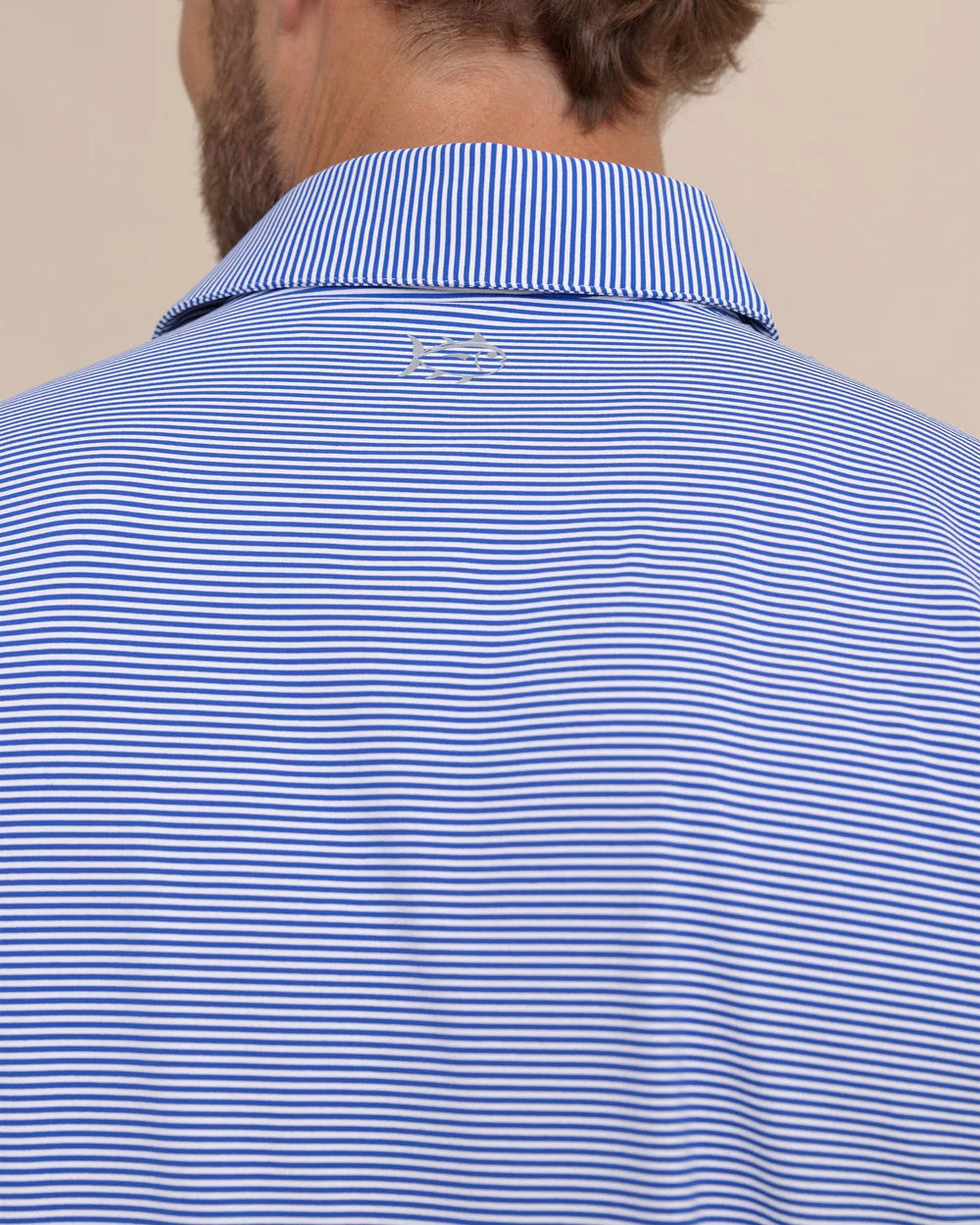 Southern Tide brrr°-eeze Meadowbrook Stripe Polo: Surf Blue