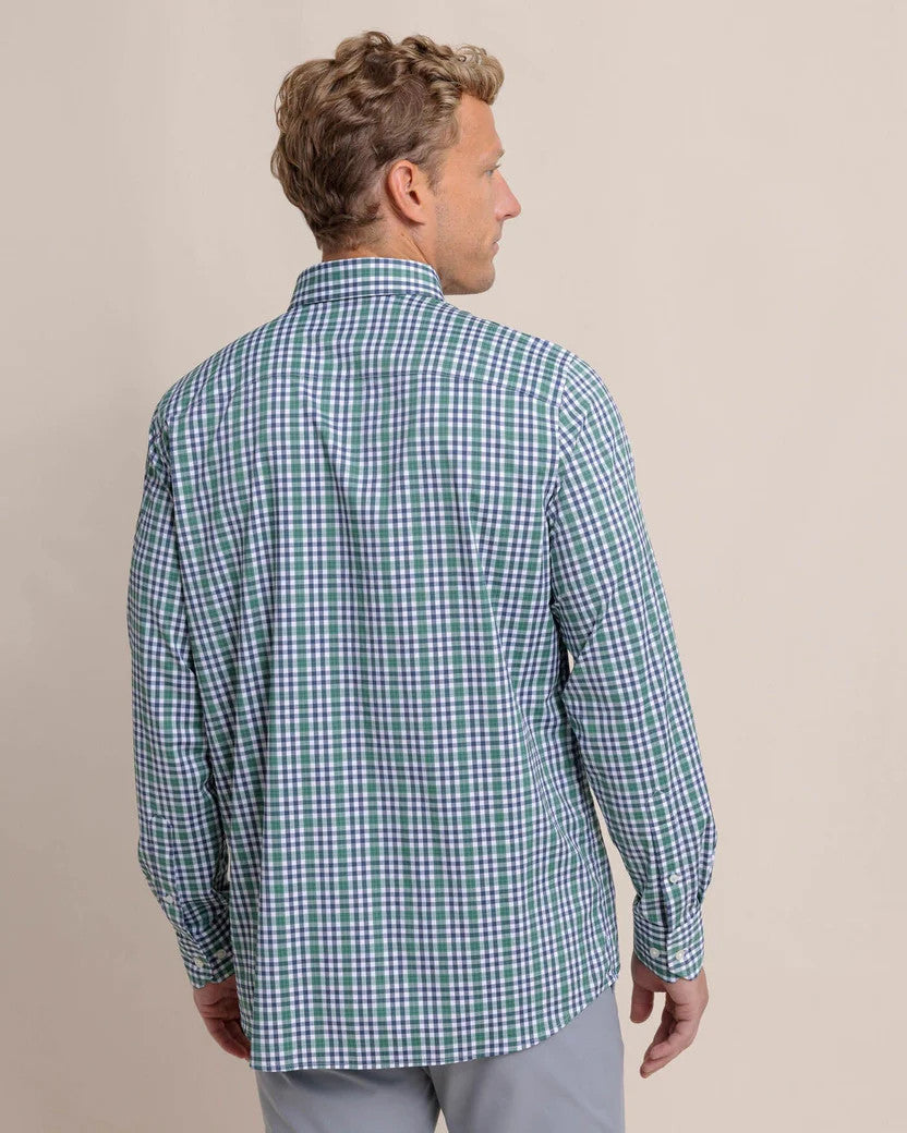 Southern Tide Brrr Intercoastal Haywood Plaid Sport Shirt: Fir