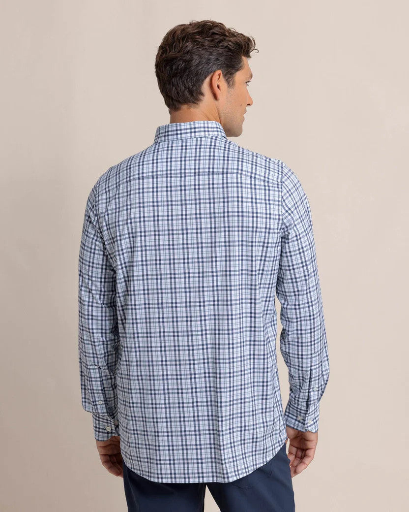 Southern Tide Brrr Intercoastal Haywood Plaid Sport Shirt: Triumph Blue