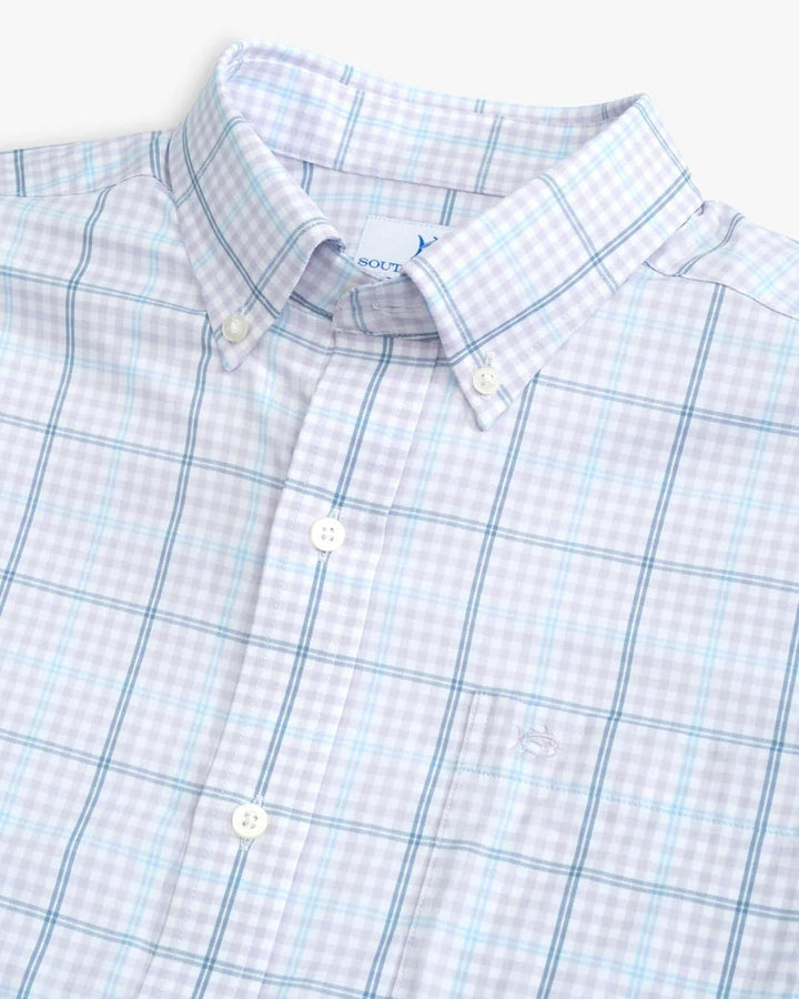 Southern Tide brrr° Intercoastal Rainer Check Long Sleeve Sport Shirt: Orchid Petal