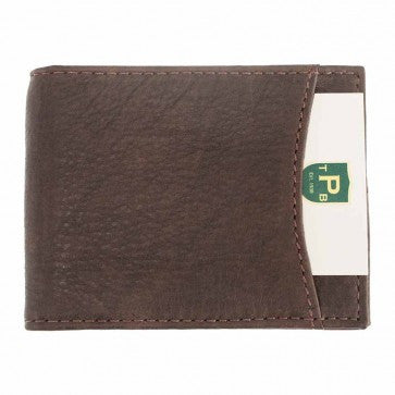 T.B. Phelps Bryce Bison Bi-Fold Wallet w/ Money Clip: Tan