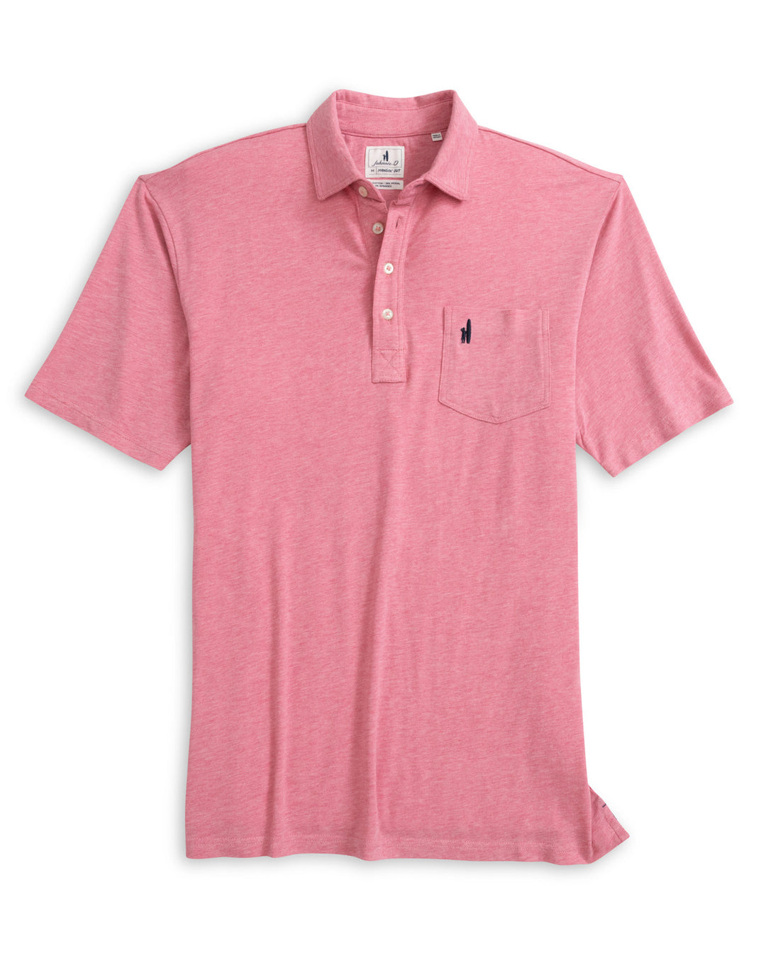 Johnnie-O Original 4-Button Polo - Heathered Solid: Rosewater