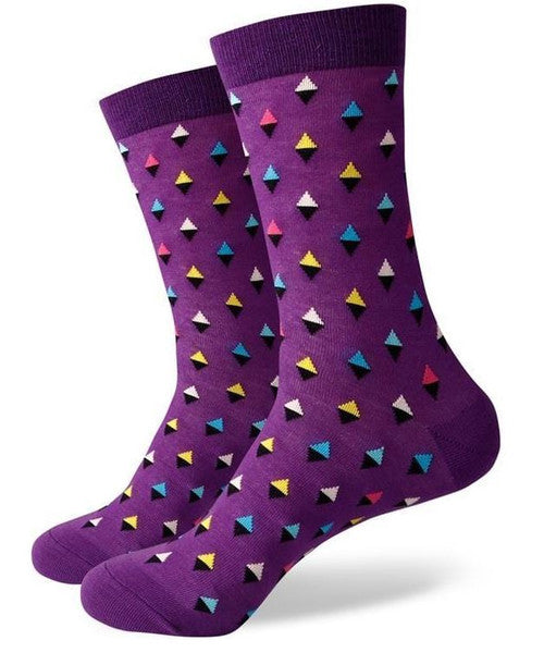 West Socks Purple Triangle Socks