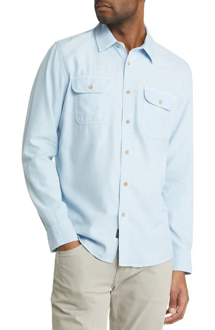 Faherty The Getaway Shirt: Sky