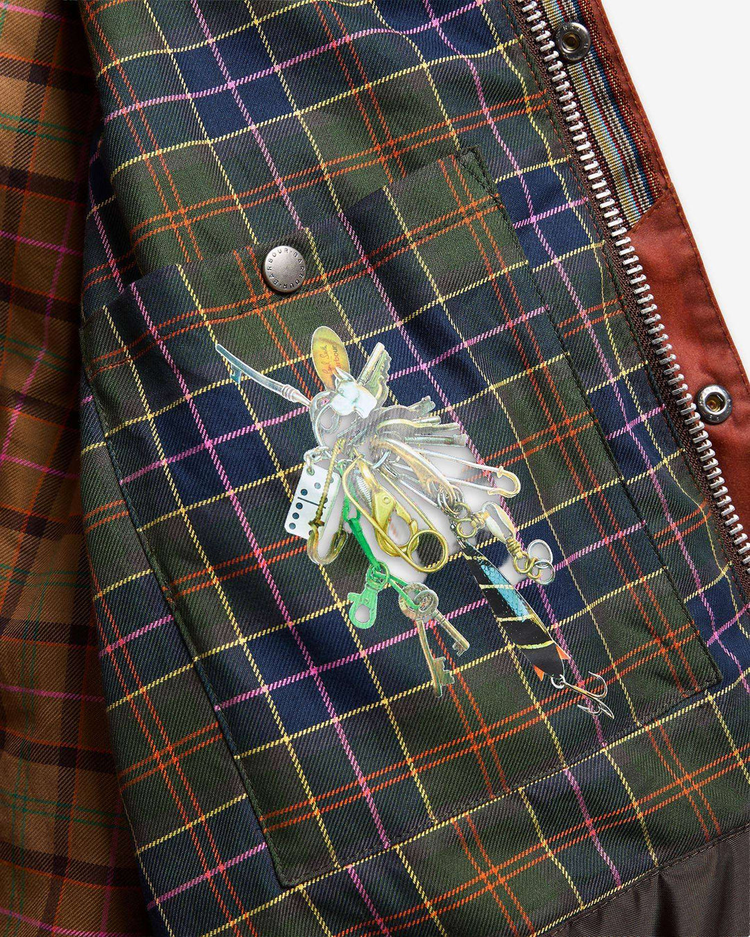 Barbour x Paul Smith Key Transport Wax Jacket: Russet
