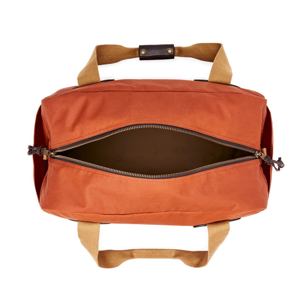 Filson Medium Tin Cloth Duffle Bag: Rust