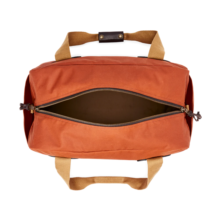 Filson Medium Tin Cloth Duffle Bag: Rust