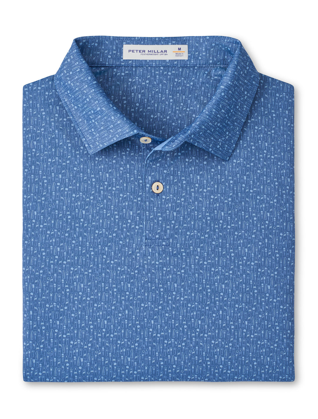 Peter Millar Featherweight Headcovers Performance Polo Lake Murray Dam Towers: Windsor Blue