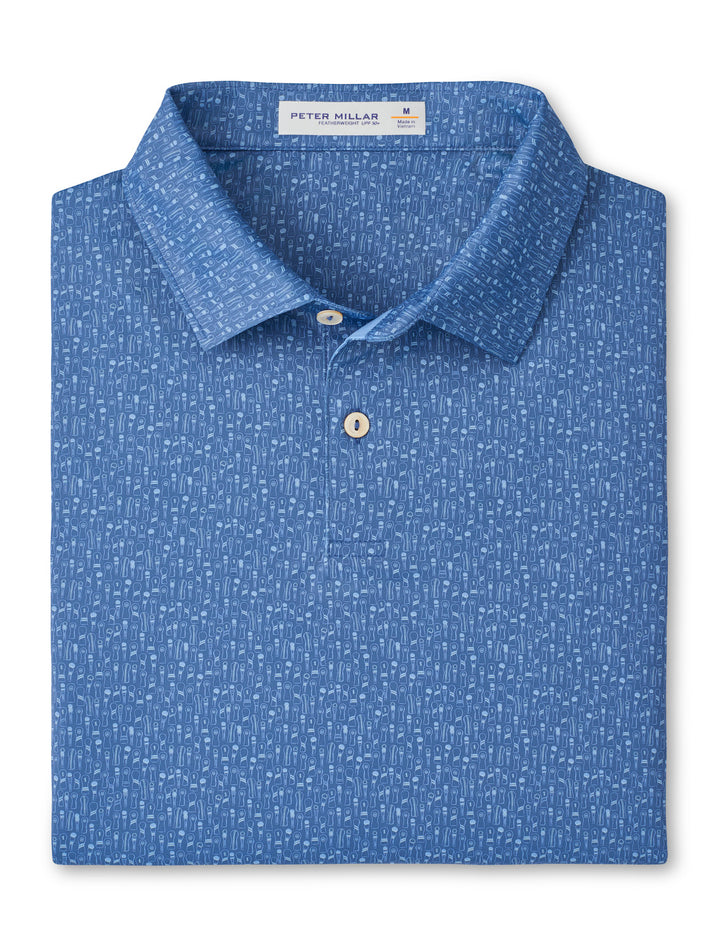 Peter Millar Featherweight Headcovers Performance Polo Lake Murray Dam Towers: Windsor Blue