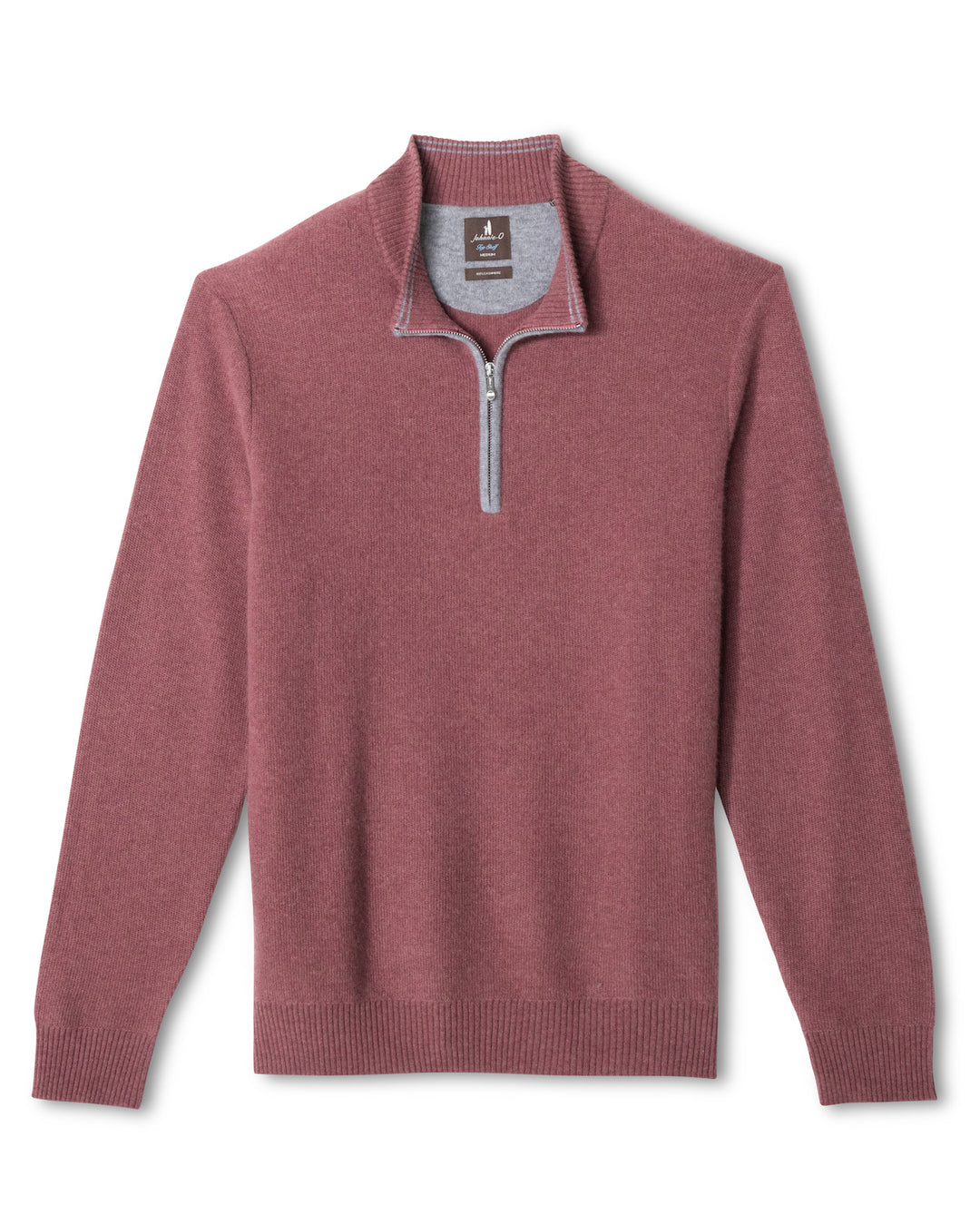 Johnnie-O Cashmere Quarter Zip: Rose