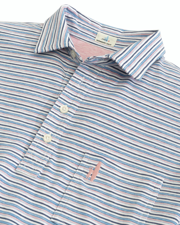 Johnnie-O Grady Striped Polo: Confetti