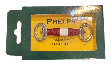 T.B. Phelps Bar Wrapped Bridge Bit: Marine Blue/White/Marine Blue