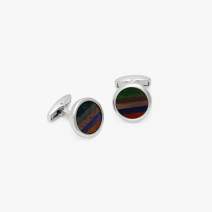 Brackish Captiva Cufflinks: Rhodium
