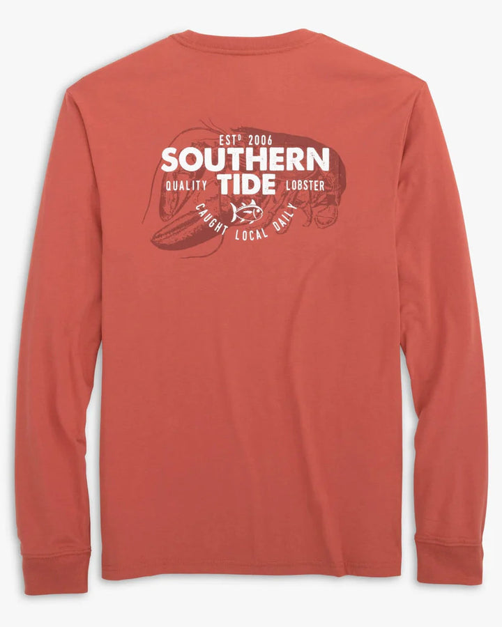 Southern Tide Caught Local Daily Long Sleeve T-Shirt: Dusty Coral