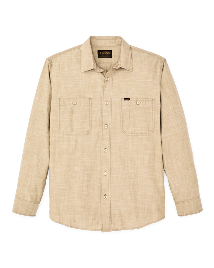 Filson Chambray CPO Shirt: Tan