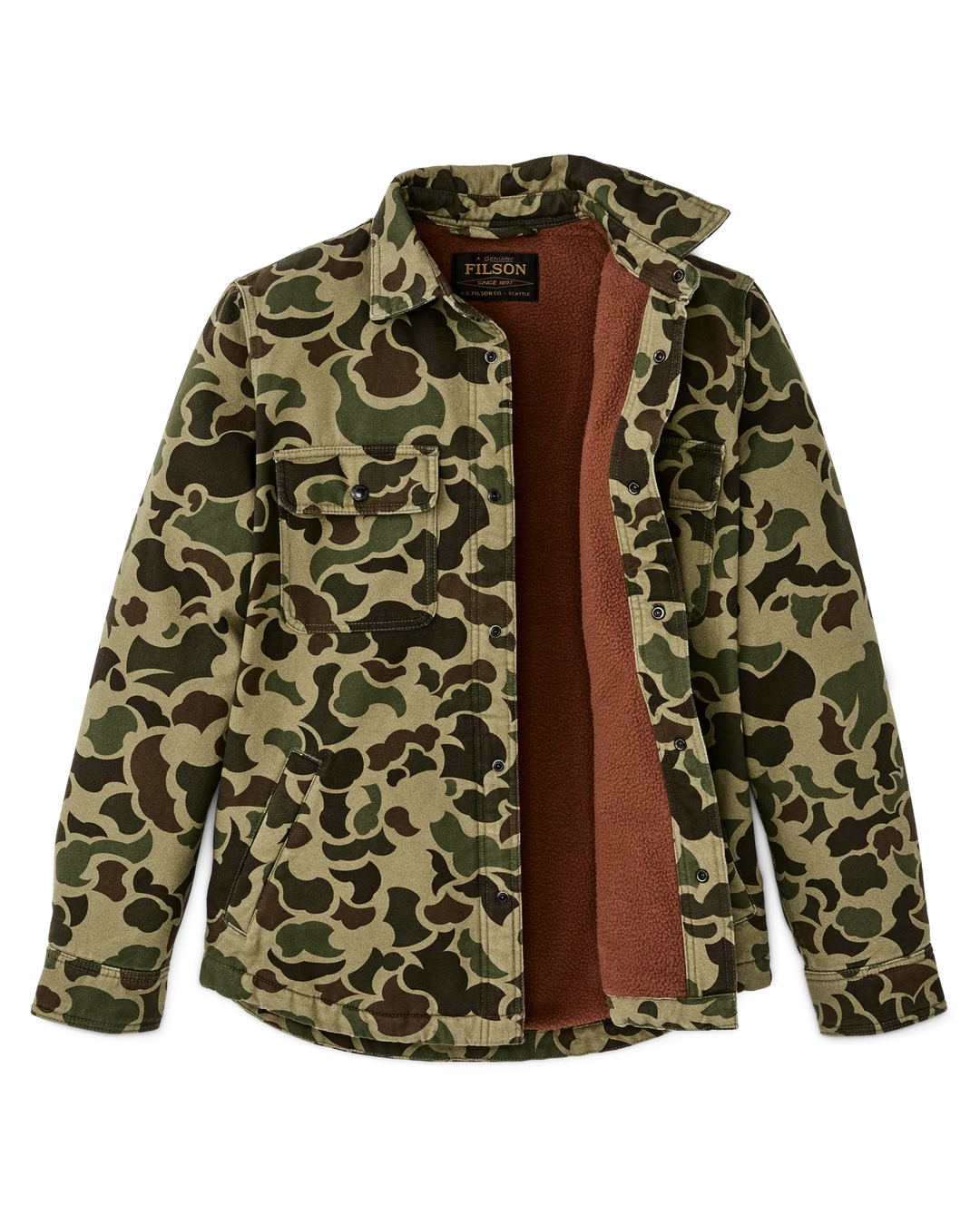 Filson Fleece Lined Jac-Shirt: Tundra Shrub Camo