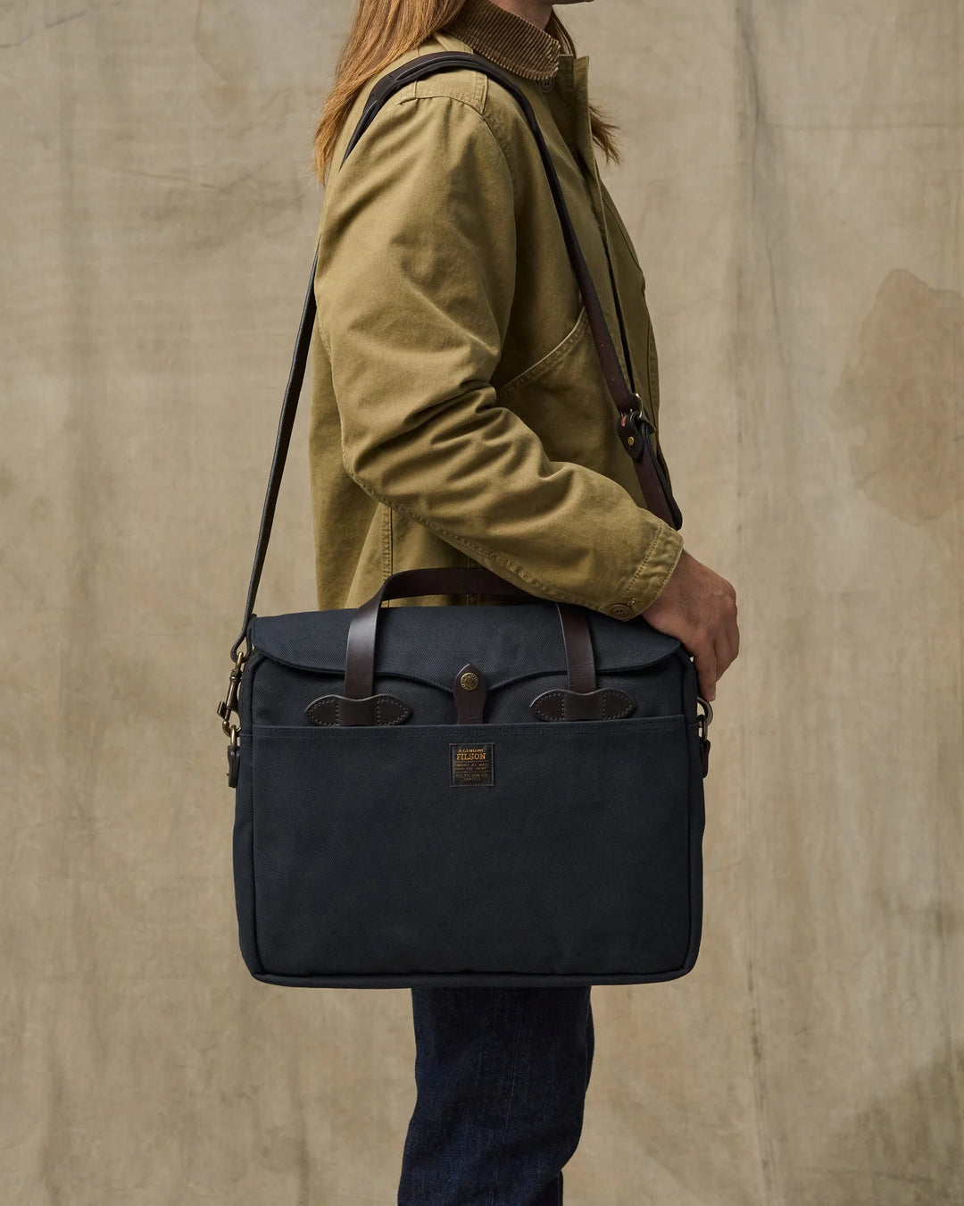 Filson Rugged Twill Original Briefcase: Navy