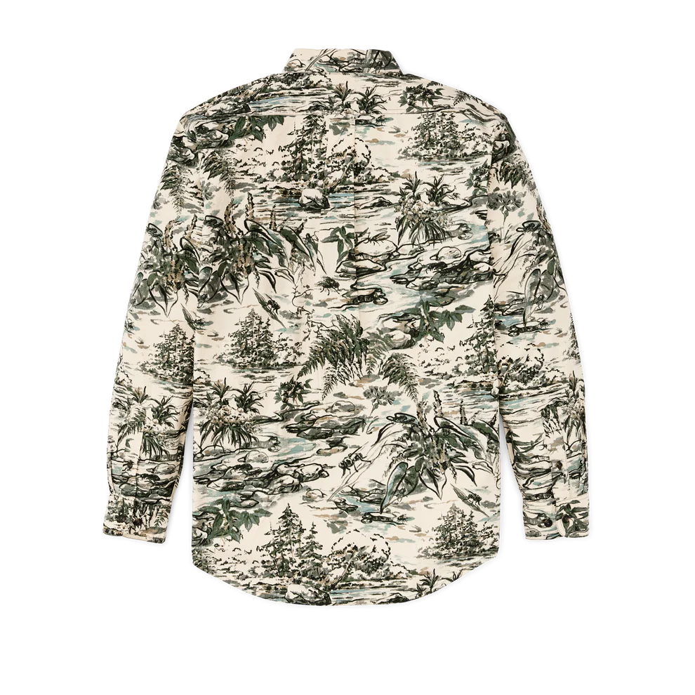 Filson x Housefly Washed Feather Cloth Shirt: Khaki Scenic