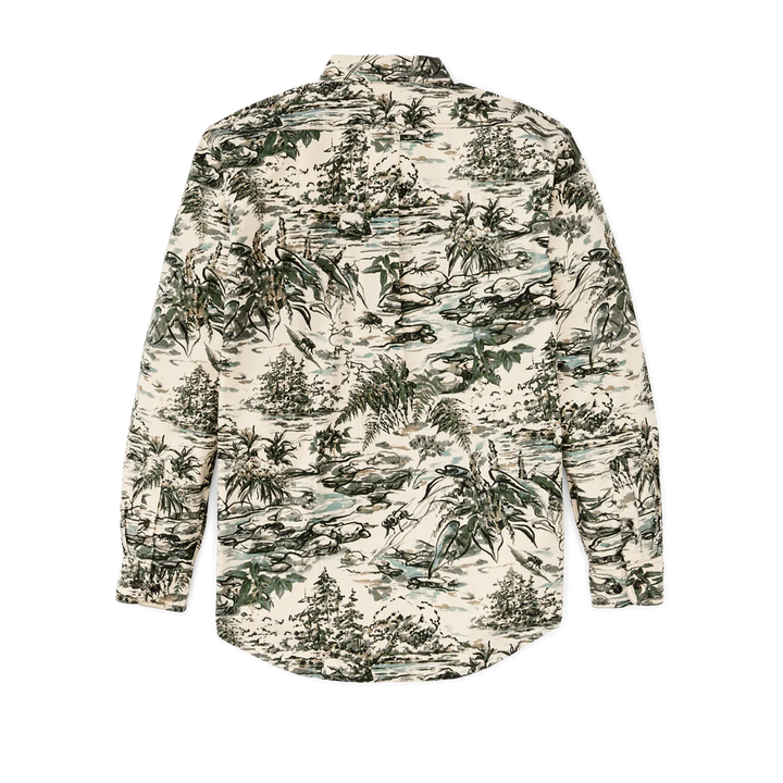 Filson x Housefly Washed Feather Cloth Shirt: Khaki Scenic