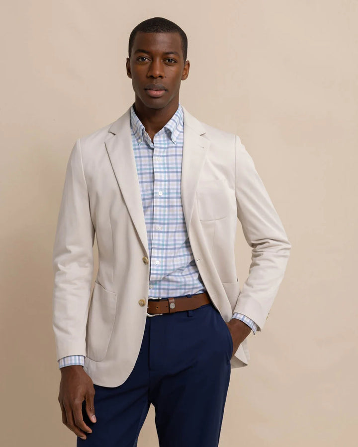 Southern Tide Charleston Blazer: Perfectly Pale Khaki