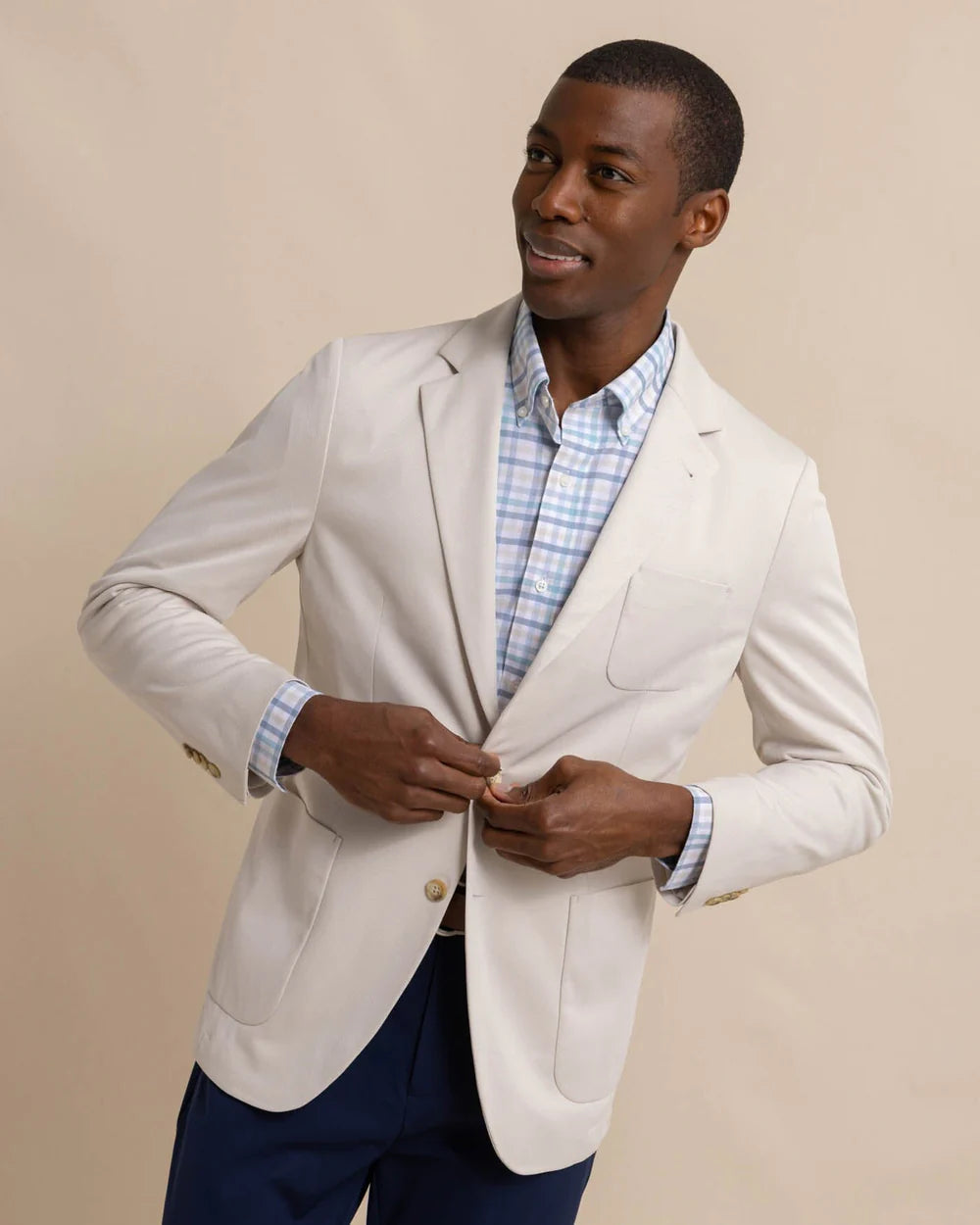 Southern Tide Charleston Blazer: Perfectly Pale Khaki