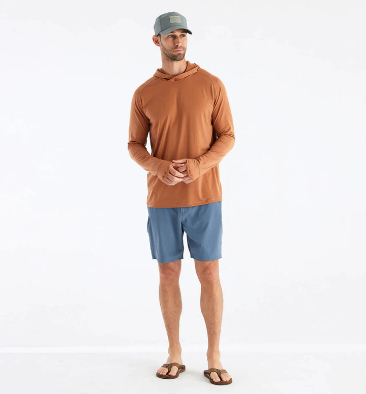 Free Fly Men's Clearwater Hoodie: Rust