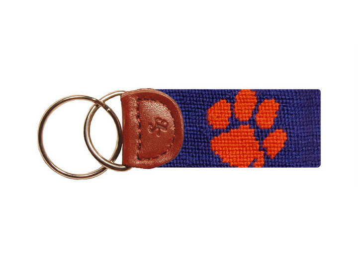 Smathers & Branson Clemson Key Fob - Purple with Orange Paw