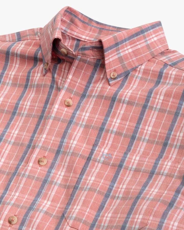 Southern Tide Coastal Passage Asheland Plaid Sport Shirts: Heather Dusty Coral