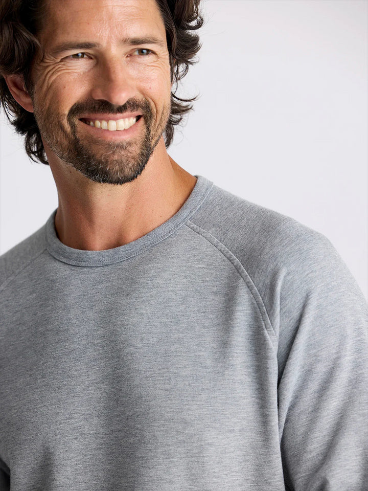 Free Fly Men's Bamboo Lightweight Fleece Crew: Heather Grey