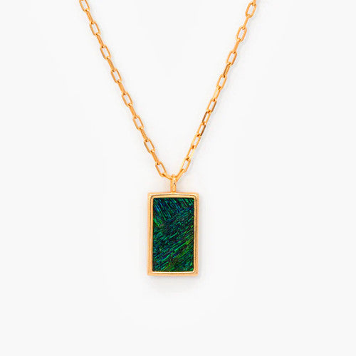 Brackish Rectangle Necklace: Cool Water