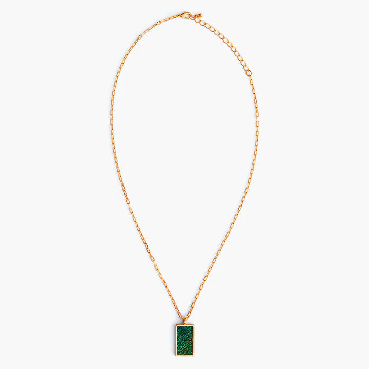 Brackish Rectangle Necklace: Cool Water