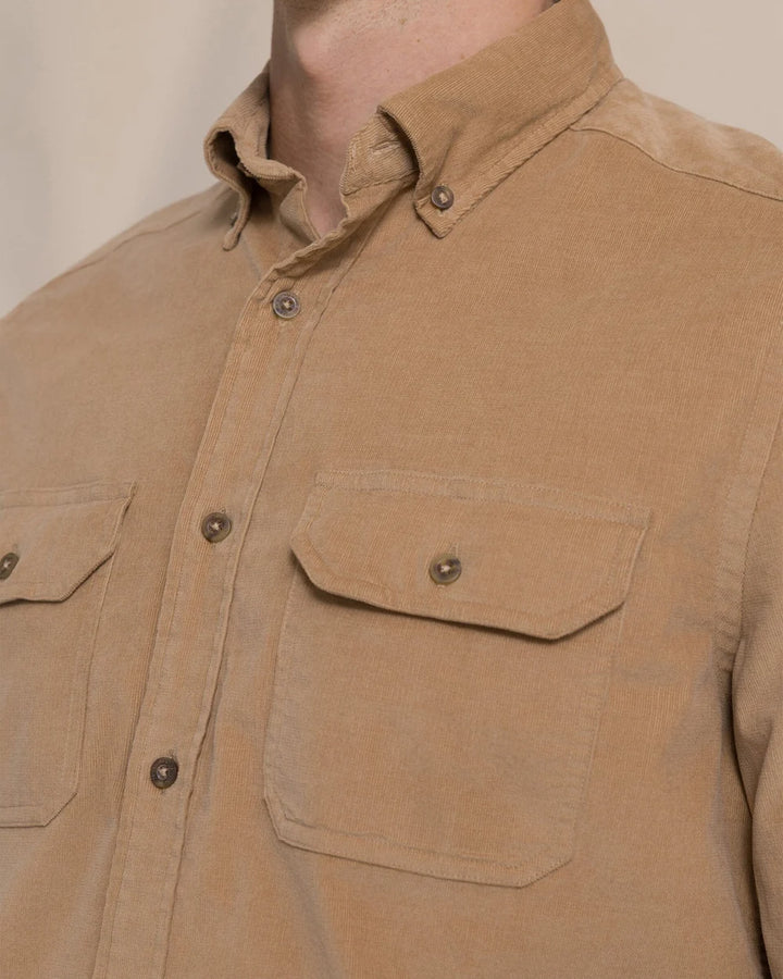 Southern Tide Corduroy Sport Shirt: Tannin